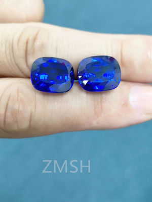Blue Sapphire Row Gem Fe Ti Doped Kashmir Oceanic Azure Gem Crystal Jewelry