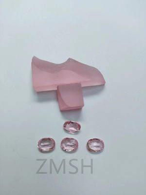 Coral / Rosa Rosa safira crua / Roughgem Crystal Lab feito para acessórios de jóias