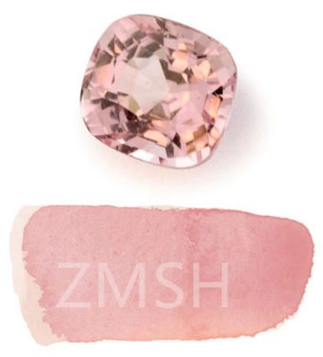 Rosa pêssego Pedra de gema sintética com dureza de Mohs 9 Personalização para jóias
