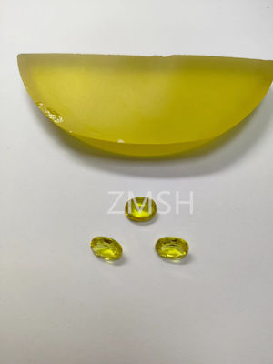 Ouro safira artificial pedra preciosa crua escala de dureza de Mohs de 9 cristal para jóias
