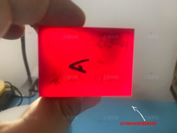 Lente lubrificada safira lubrificada titânio do único cristal da safira da cor vermelha para o dispositivo do laser