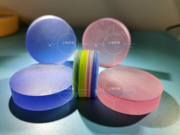 Diâmetro colorido 1 - 120mm da lente da safira da safira do rubi bloco sintético