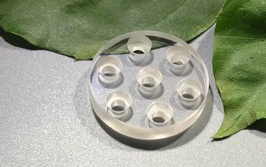 Peça de vidro do conjunto da lente da safira redonda com condutibilidade térmica de elevação de furo do dissipador