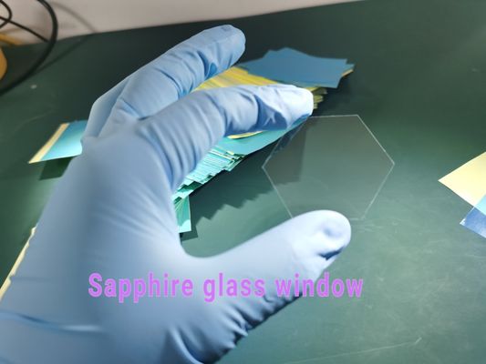 Resistência de Sapphire Optical Window Wafer Chemical da espessura do polígono 100um