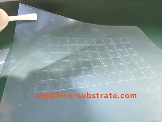 o lado do dobro de 10*10*0.1mmt 100um lustrou Sapphire Substrate conduzida 2 polegadas