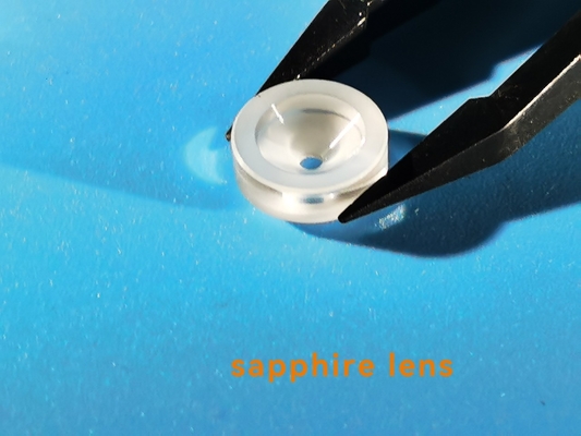 Cristal lustrado/Unpolished em forma de leque de Sapphire Lens Glasses Al 2O3 único