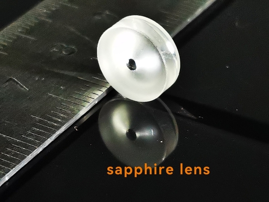 Cristal lustrado/Unpolished em forma de leque de Sapphire Lens Glasses Al 2O3 único