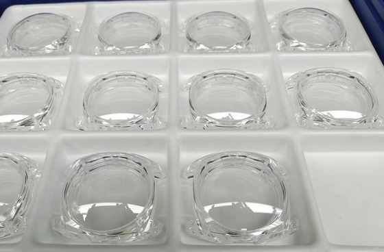 Caixa de relógio de cristal de safira de vidro óptico personalizado Peças da moldura Eixo C