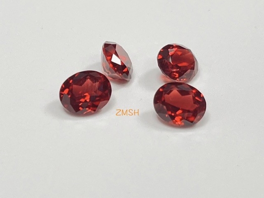 Corte vermelho Gem Stone Rectangle sintético/forma oval Sapphire Corundum Material azul