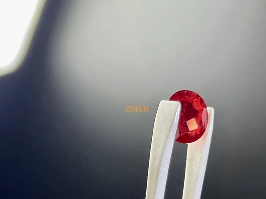 Corte vermelho Gem Stone Rectangle sintético/forma oval Sapphire Corundum Material azul