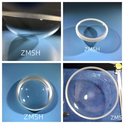 Cúpulas de safira de cristal único Al2O3 Resistência ao impacto UV Hemisfério de safira