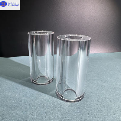 Método KY de tubo de safira transparente polido Dimensão personalizada Alta dureza Alta resistência ao desgaste