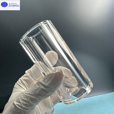 Método KY de tubo de safira transparente polido Dimensão personalizada Alta dureza Alta resistência ao desgaste