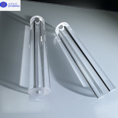 Método KY de tubo de safira transparente polido Dimensão personalizada Alta dureza Alta resistência ao desgaste