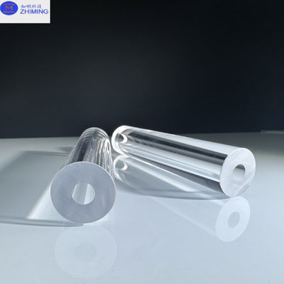 Método KY de tubo de safira transparente polido Dimensão personalizada Alta dureza Alta resistência ao desgaste
