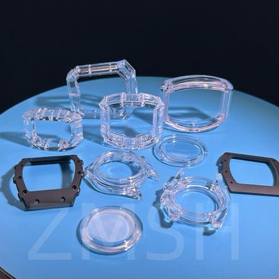 Cultivo artificial cor dopada safira AL2O3 Caixas de relógio azul rubí transparente