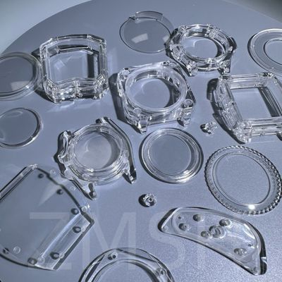Cultivo artificial cor dopada safira AL2O3 Caixas de relógio azul rubí transparente
