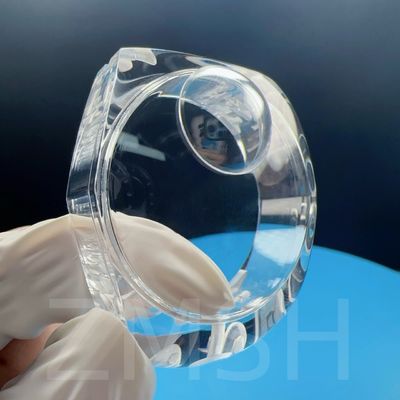 Cultivo artificial cor dopada safira AL2O3 Caixas de relógio azul rubí transparente