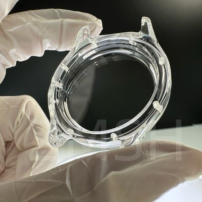 Cultivo artificial cor dopada safira AL2O3 Caixas de relógio azul rubí transparente