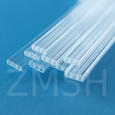 Tubo de quartzo óptico fundido SiO2 vidro de cristal personalizado transparente ambas as extremidades abertas uma extremidade fechada