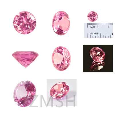 Sapphire rosa pedra preciosa sintética Sakura Rosa matéria-prima para joalharia Fabricação Dureza de Mohs de 9