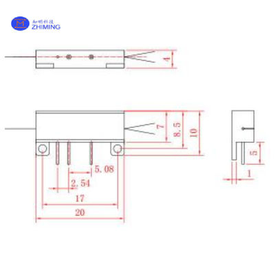 Niobato de lítio (LiNbO3) Modulador de ondas Y / Baixo Vπ 3,5V / Alto PER 25dB / Compatível com FOG, FOCT, Comunicação Quântica