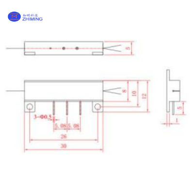 Niobato de lítio (LiNbO3) Modulador de ondas Y / Baixo Vπ 3,5V / Alto PER 25dB / Compatível com FOG, FOCT, Comunicação Quântica