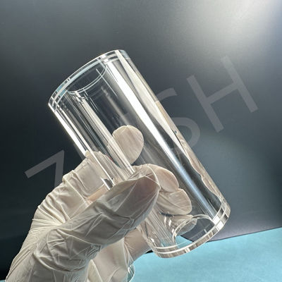 Tubo de safira transparente polido Método KY Dimensão personalizada Al2o3 Tubo de safira de cristal único