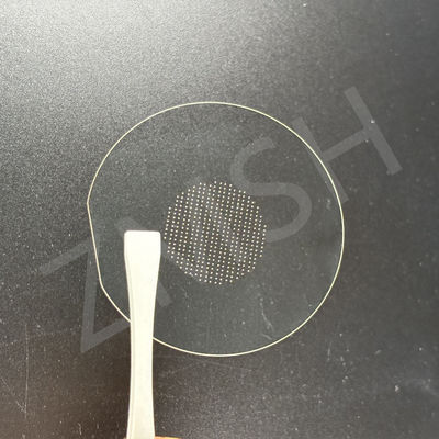 Micro-buracos de substrato de vidro TGV perfurados de alto desempenho ultrafinos transparentes
