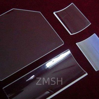 Janela de vidro de quartzo Placas de sílica fundida irregulares usinadas a máquina CNC para sistemas ópticos e a laser