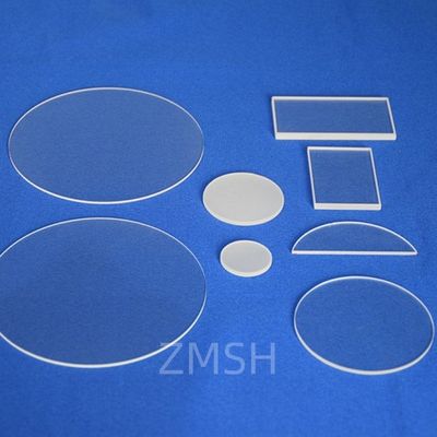 Janela de vidro de quartzo Placas de sílica fundida irregulares usinadas a máquina CNC para sistemas ópticos e a laser