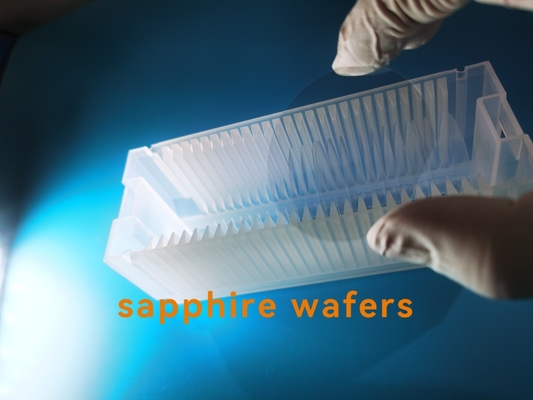 plano de 500um Sapphire Wafers Substrate C para o crescimento Epitaxial
