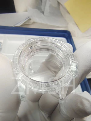 Bom preço Transparente / Azul / Verde Redondo Quadrado Oval Sapphire Caso de relógio Durabilidade Resistência à água Resistência a choques on-line