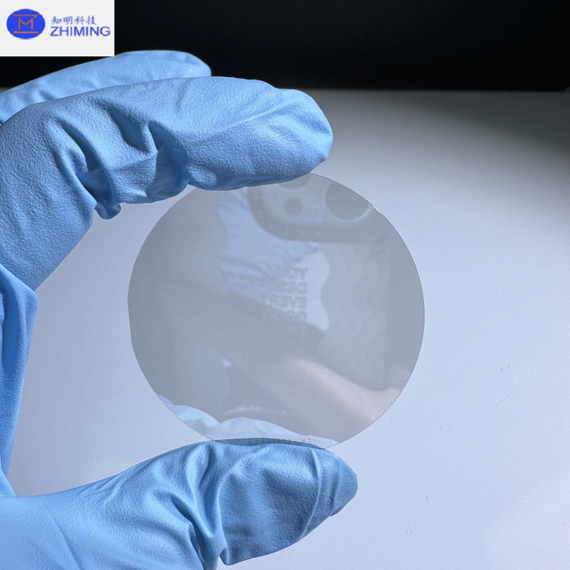 Wafer de carburo de silício Tamanho personalizado Semi-isolante Wafer de SiC Quase incolor Transparente Resistência a alta pressão