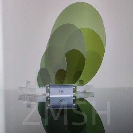 Wafer SiC 4H tipo N de carburo de silício grau 2 polegadas 4 polegadas 6 polegadas 8 polegadas DSP personalizado