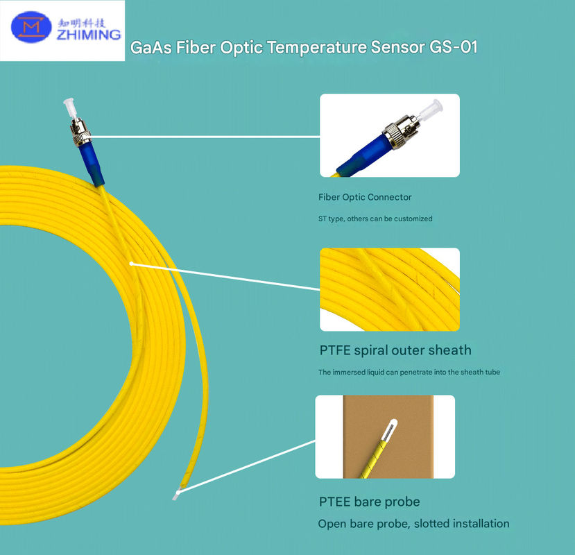 Sensor de temperatura de fibra óptica GaAs de alta precisão Transformador de monitoramento de hotspot EMI-resistente