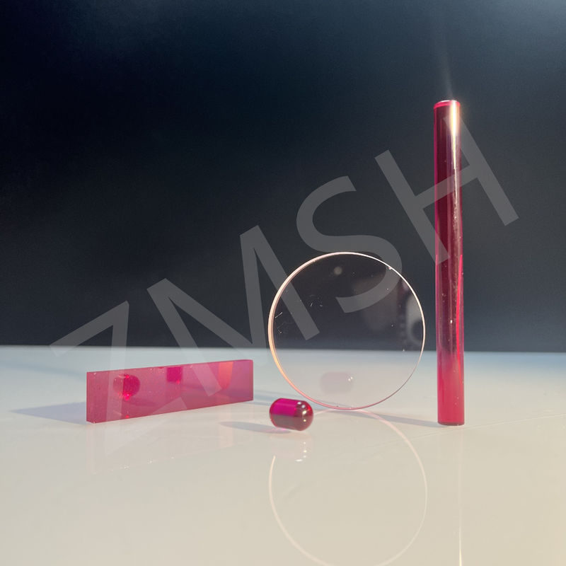 Cr Al2O3 Ruby Rod Sapphire Laser Single Crystal Optical Rod Tamanho personalizado