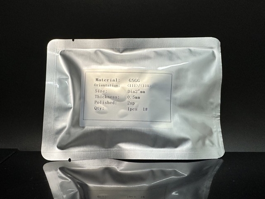 Bom preço 2 polegadas GSGG Gd3 (Sc2Ga3) O12 Crystal Substrate Material SGGG CaMgZr GGG TGG on-line
