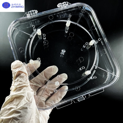 Bom preço Caixa de Wafer ajustável Portador de Wafer PC transparente para proteção de semicondutores on-line