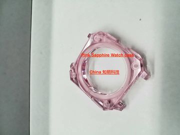 Bom preço Resistência de superfície lustrada cor-de-rosa do risco do desgaste da caixa de relógio do cristal de safira on-line