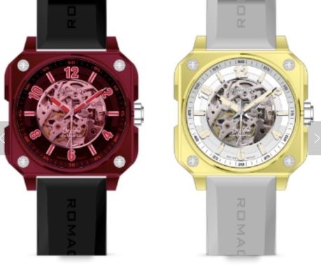 Bom preço Vidro de cristal de safira vermelho único, relógio de safira personalizado cristal transparente on-line