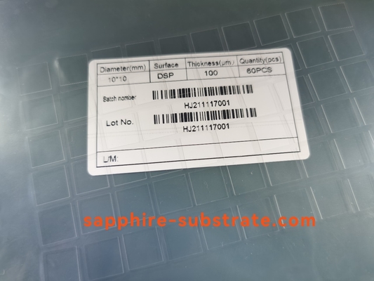 Bom preço o lado do dobro de 10*10*0.1mmt 100um lustrou Sapphire Substrate conduzida 2 polegadas on-line