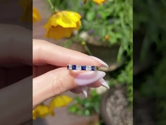 Blue Sapphire Row Gem Fe Ti Doped Kashmir Oceanic Azure Gem Crystal Jewelry