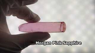 Cristal de safira rosa Morgan